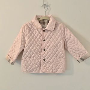 Burberry Light Pink Diamond Quilted Girl’s Jacket